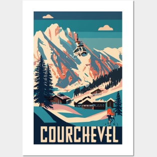 A Vintage Travel Art of Courchevel - France Posters and Art